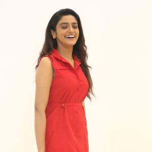 Actress Roopa Koduvayur Stuns in Bold Red Shirt Dress – See Latest Photos