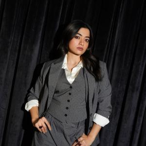 Actress Rashmika Mandanna Radiates Elegance in Classy Blue Dress – Latest Photos