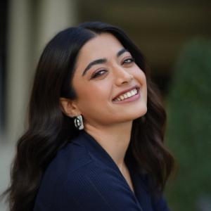 Actress Rashmika Mandanna Radiates Elegance in Classy Blue Dress – Latest Photos