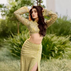 Actress Krithi Shetty in Bold High-Slit Embellished Outfit – Latest Photos