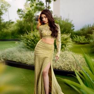 Actress Krithi Shetty in Bold High-Slit Embellished Outfit – Latest Photos