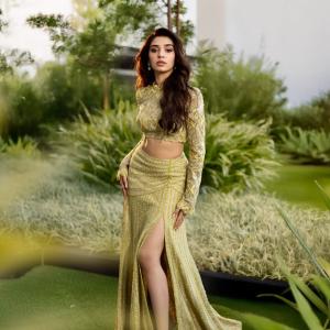 Actress Krithi Shetty in Bold High-Slit Embellished Outfit – Latest Photos