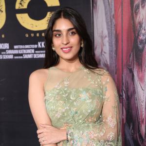 Yukti Thareja Looks Graceful in Pastel Green Floral Saree – Latest Photos