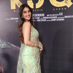 Yukti Thareja Looks Graceful in Pastel Green Floral Saree – Latest Photos