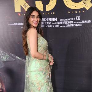 Yukti Thareja Looks Graceful in Pastel Green Floral Saree – Latest Photos