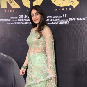 Yukti Thareja Looks Graceful in Pastel Green Floral Saree – Latest Photos