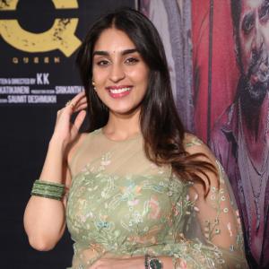 Yukti Thareja Looks Graceful in Pastel Green Floral Saree – Latest Photos