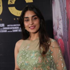 Yukti Thareja Looks Graceful in Pastel Green Floral Saree – Latest Photos