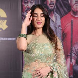 Yukti Thareja Looks Graceful in Pastel Green Floral Saree – Latest Photos