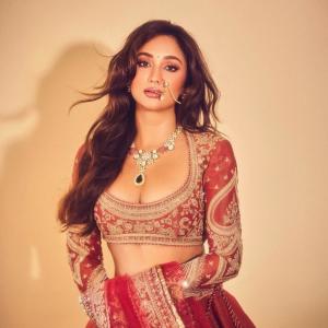 Actress Akanksha Sharma Looks Royal in Maroon Lehenga – Latest Photos Go Viral
