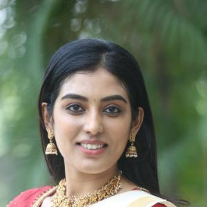 Actress Nishkala Glows in Traditional White and Gold Saree with Maroon Blouse – Latest Photos