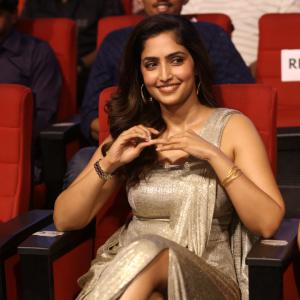Latest Photos | Actress Reba Monica John Stuns in a Glamorous Silver Saree Gown