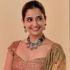 Actress Ashika Ranganath Looks Regal in Traditional Lehenga | Latest Photos