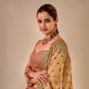 Actress Ashika Ranganath Looks Regal in Traditional Lehenga | Latest Photos