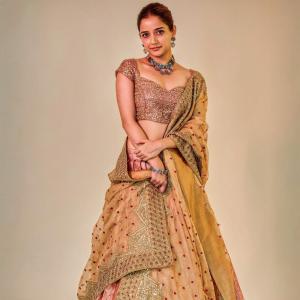 Actress Ashika Ranganath Looks Regal in Traditional Lehenga | Latest Photos