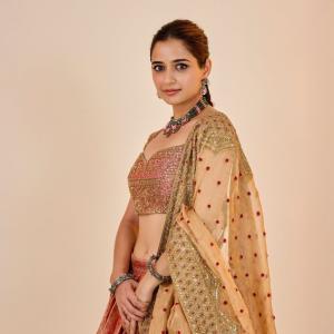 Actress Ashika Ranganath Looks Regal in Traditional Lehenga | Latest Photos