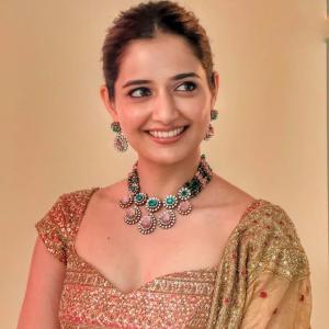 Actress Ashika Ranganath Looks Regal in Traditional Lehenga | Latest Photos