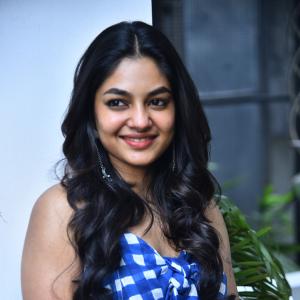 Actress Ivana Looks Fresh and Chic in Blue Checkered Dress | Latest Photos