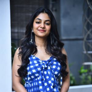 Actress Ivana Looks Fresh and Chic in Blue Checkered Dress | Latest Photos