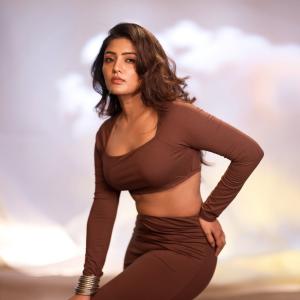 Actress Eesha Rebba Looks Chic in Brown Crop Top & Skirt | Latest Photos