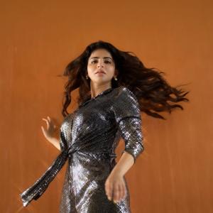 Actress Ishwarya Menon Looks Glamorous in Silver Sequin Romper | Latest Photos