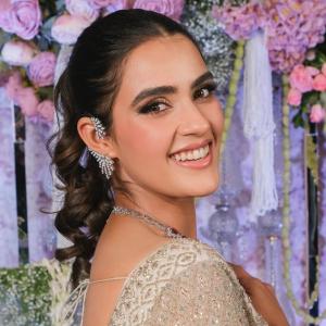 Actress Kavya Thappar Shines in Exquisite Beige Lehenga Choli | Latest Photos