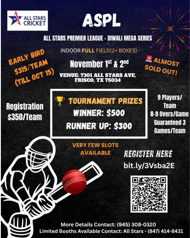 All Stars Cricket: ASPL Diwali Mega Series 2025 – Indoor Premier League Tournament