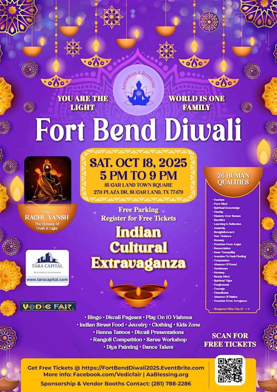 FORT BEND DIWALI 2025 Event in Houston, TX