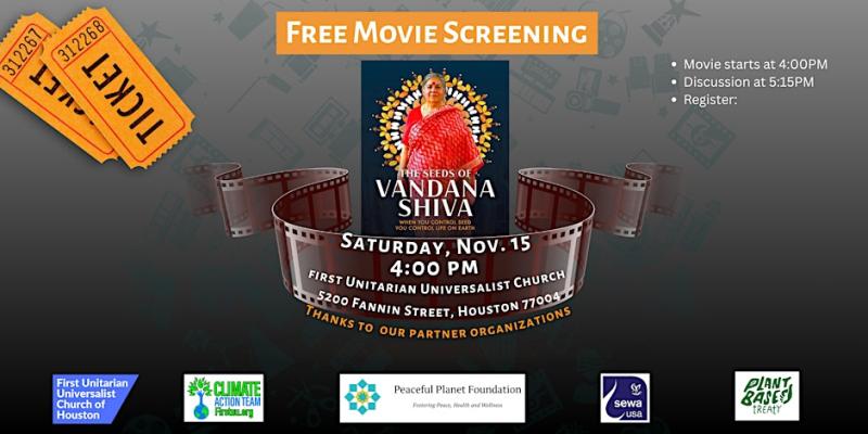 The Seeds of Vandana Shiva: Free Documentary Viewing and Discussion Event