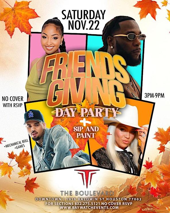Friendsgiving Day Party + Sip & Paint Event in Houston,TX
