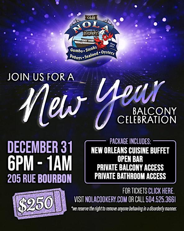 2026 New Year’s Eve Bourbon Street Balcony Party in Washington,DC