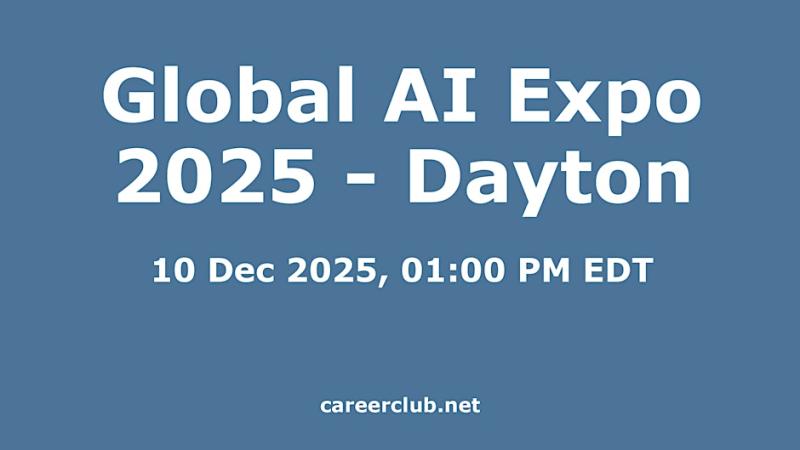 Global AI Expo 2025 – Dayton Event in Columbus,OH