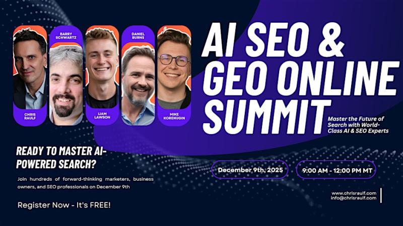 AI SEO & GEO Online Summit 2025 – The Future of Search Starts Here