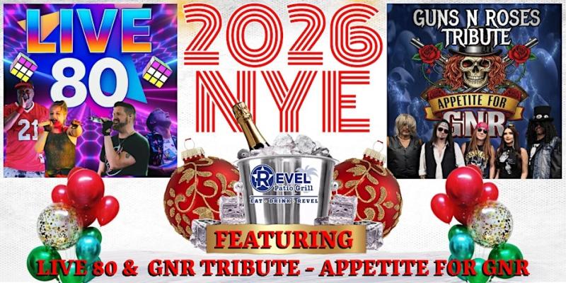 2026 NYE BASH! Live 80 Ultimate 80s Party & GNR Trib- Dallas, TX