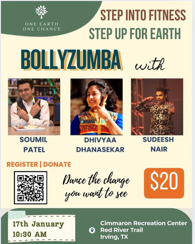 BollyZumba Fitness Event – Dance for a Healthier You and a Greener Earth - Dallas, TX