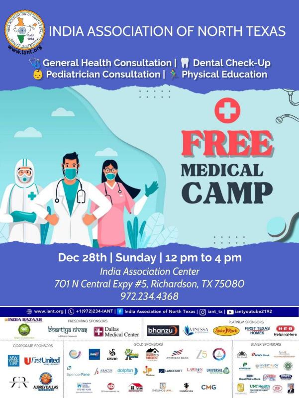 Free Medical Camp – India Association of North Texas