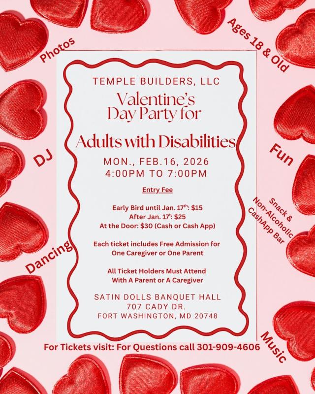 Valentine's Day Party for Adults with Disabilities - Washington, DC