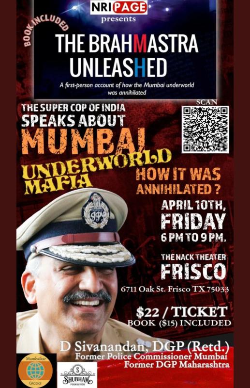 NRI Page Presents  The Brahmastra Unleashed – Mumbai Underworld Talk in Frisco