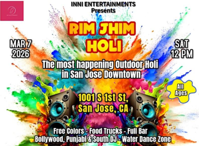Rim Jhim Holi 2026 | Colors, Music & Outdoor Celebration in San Jose