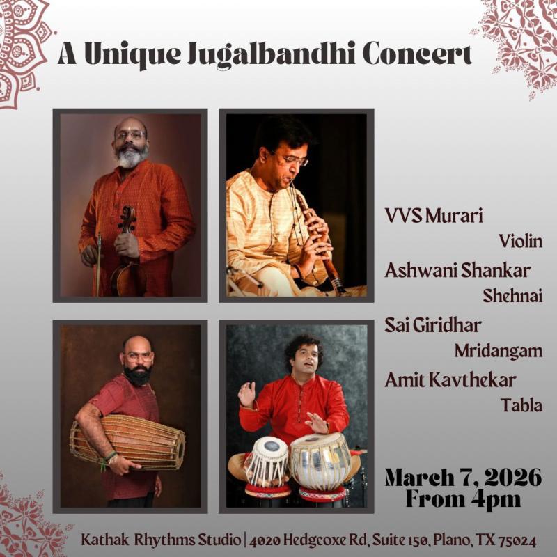 Unique Jugalbandhi Classical Music Concert - Plano, TX