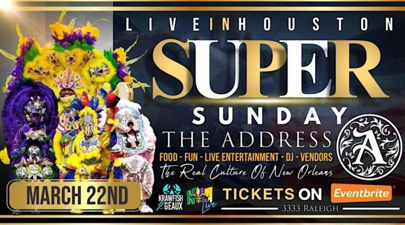 SUPER SUNDAY HTX LIVE @ THE ADDRESS | FOOD TRUCK FESTIVAL & BLOCK PARTY- Houston, TX