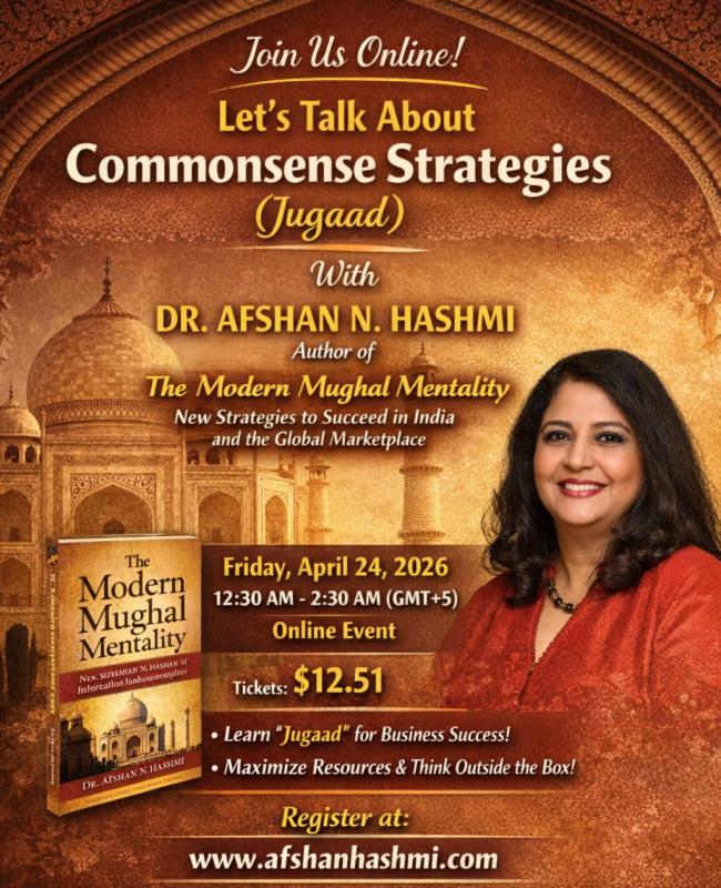 Book Event  Lets talk of Commonsense Strategies(Jugaad) - Jersey City, NJ