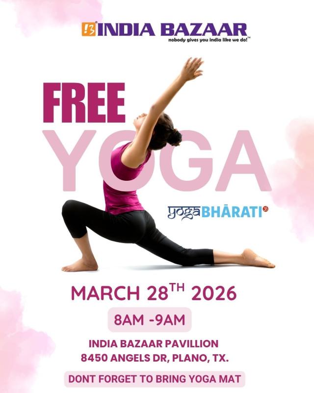 India Bazaar - Experience Free Yoga with Yoga Bharati
