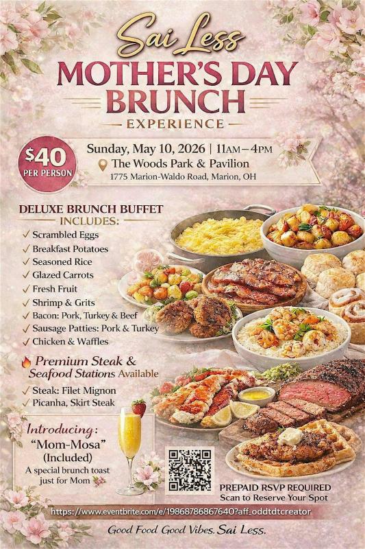 Sai Less Presents  A Mother’s Day Brunch Experience - Columbus, OH
