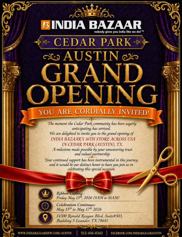 India Bazaar Cedar Park Austin – Grand Opening Celebration
