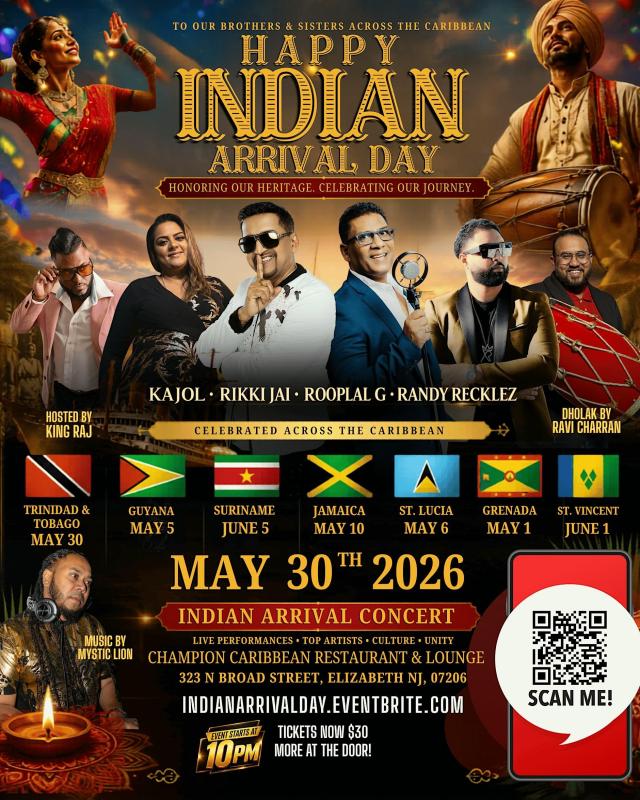 Happy Indian Arrival Day New Jersey