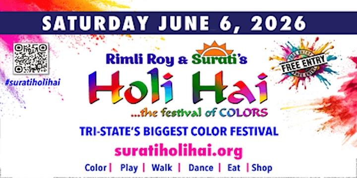 Surati Holi Hai Color Festival 2026 - Jersey City, NJ