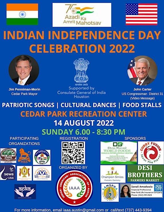 Indian Independence Day 2026 Celebration - Austin, TX