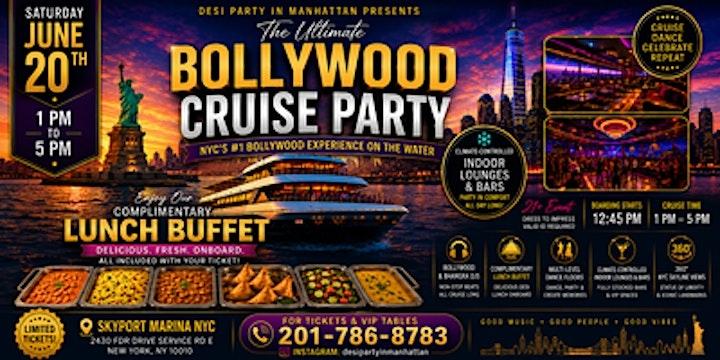 Bollywood Cruise Party Desi Lunch Buffet Saturday June 20th - Jersey City, NJ