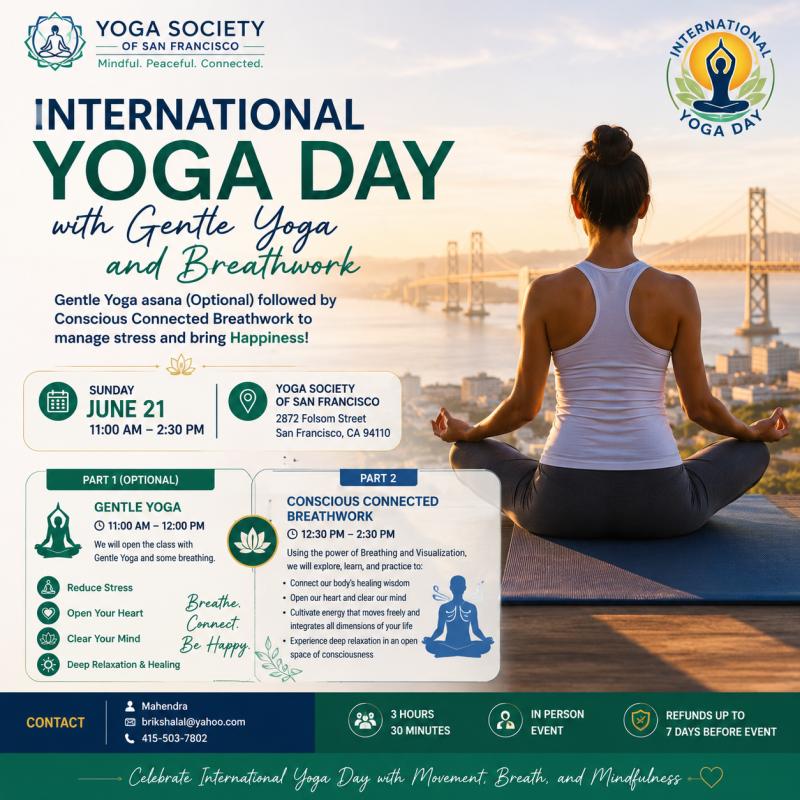 International Yoga Day With Gentle Yoga And Breathwork